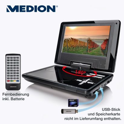 Tragbarer Medion DVD Player (www.aldi-nord.de)